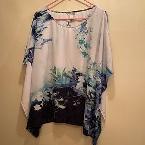 White House Black Market Floral Print Blouse